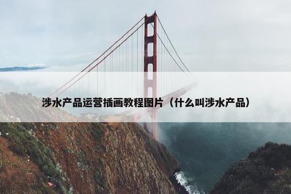 涉水产品运营插画教程图片(什么叫涉水产品)