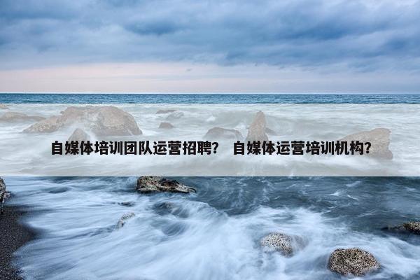 自媒体培训团队运营招聘? 自媒体运营培训机构?
