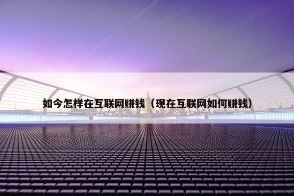 如今怎样在互联网赚钱（现在互联网如何赚钱）