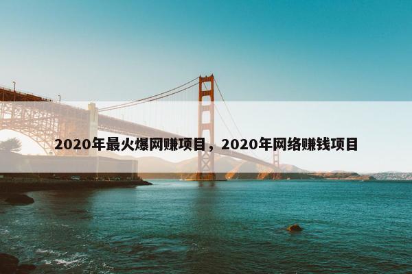 2020年最火爆网赚项目，2020年网络赚钱项目