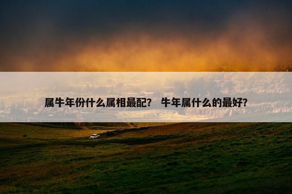 属牛年份什么属相最配? 牛年属什么的最好?