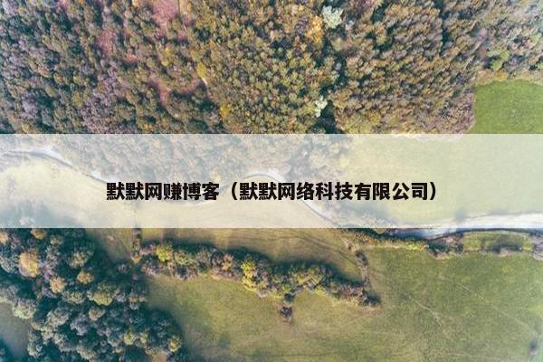 默默网赚博客（默默网络科技有限公司）