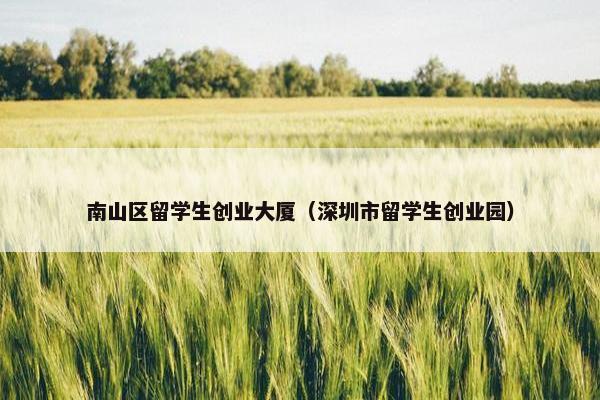 南山区留学生创业大厦（深圳市留学生创业园）