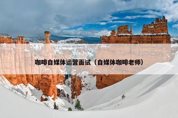 咖啡自媒体运营面试(自媒体咖啡老师)