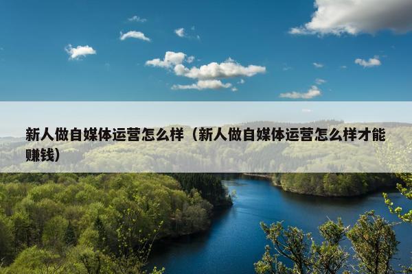 新人做自媒体运营怎么样（新人做自媒体运营怎么样才能赚钱）