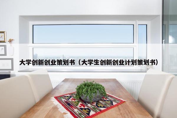 大学创新创业策划书(大学生创新创业计划策划书)