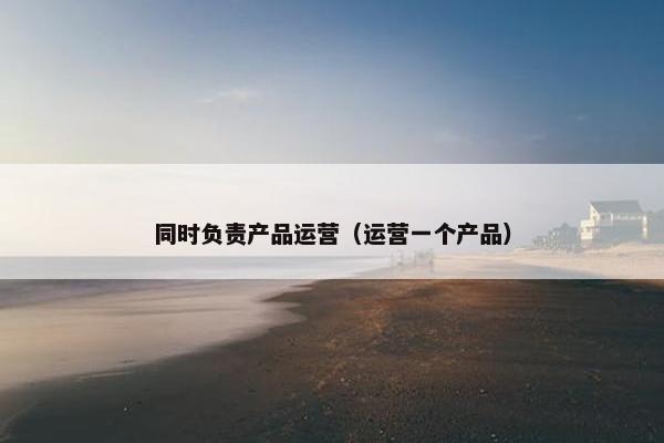 同时负责产品运营（运营一个产品）