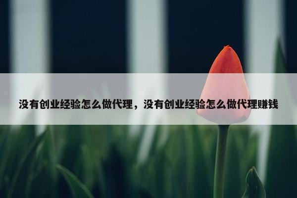 没有创业经验怎么做代理，没有创业经验怎么做代理赚钱