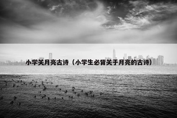 小学关月亮古诗（小学生必背关于月亮的古诗）