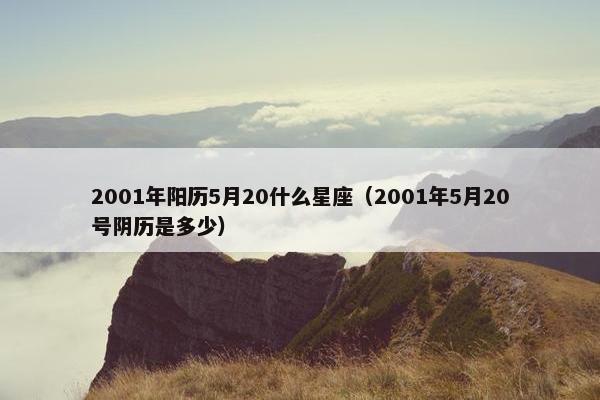 2001年阳历5月20什么星座（2001年5月20号阴历是多少）