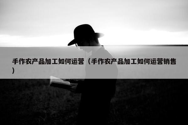 手作农产品加工如何运营（手作农产品加工如何运营销售）