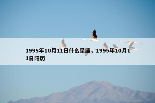 1995年10月11日什么星座，1995年10月11日阳历