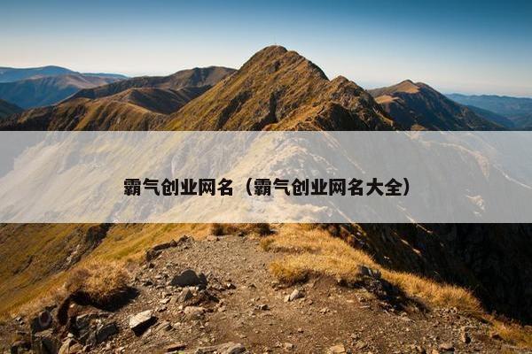 霸气创业网名（霸气创业网名大全）