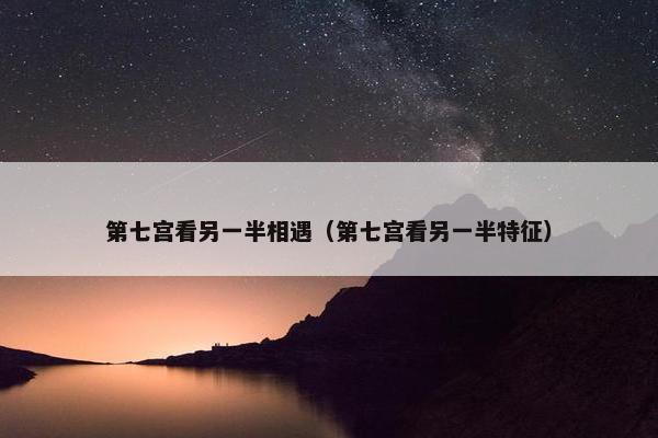 第七宫看另一半相遇（第七宫看另一半特征）
