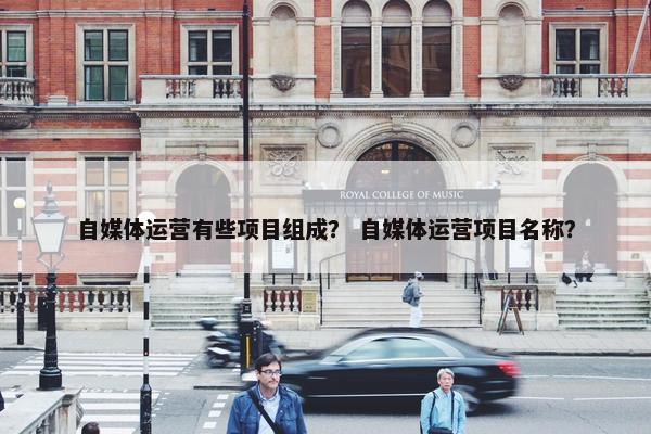 自媒体运营有些项目组成？ 自媒体运营项目名称？