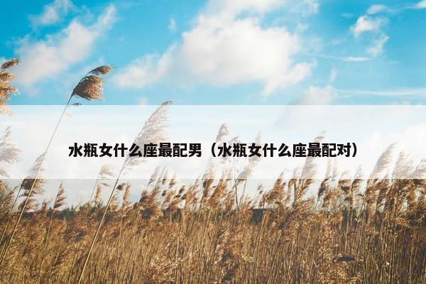 水瓶女什么座最配男（水瓶女什么座最配对）