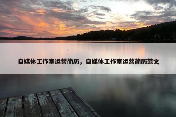 自媒体工作室运营简历，自媒体工作室运营简历范文