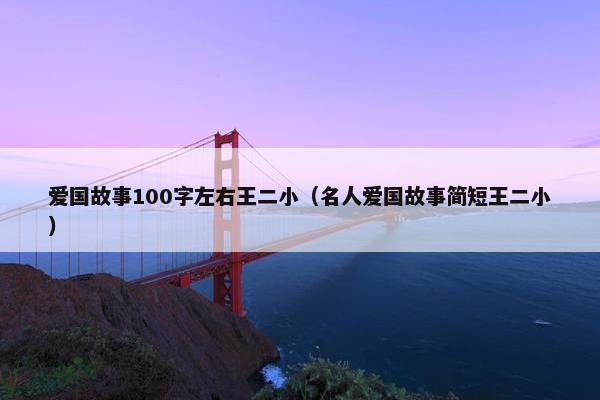 爱国故事100字左右王二小（名人爱国故事简短王二小）