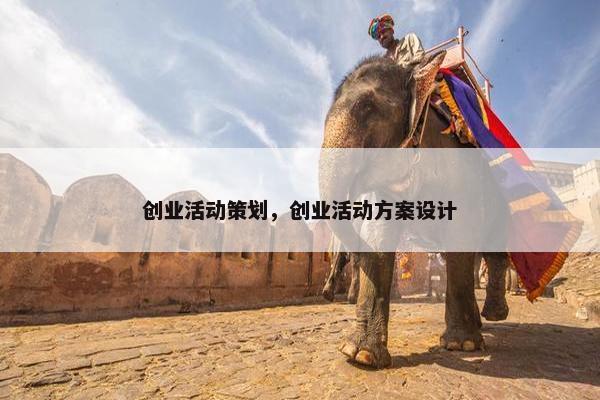 创业活动策划，创业活动方案设计