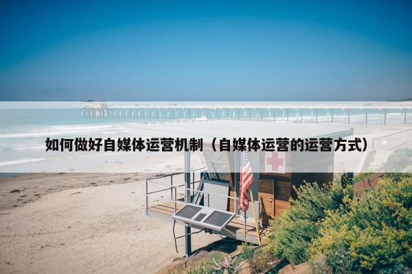 如何做好自媒体运营机制（自媒体运营的运营方式）