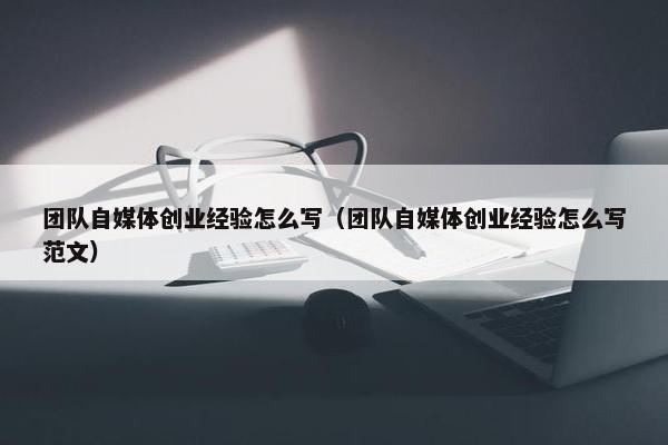 团队自媒体创业经验怎么写（团队自媒体创业经验怎么写范文）