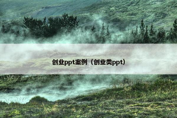创业ppt案例（创业类ppt）