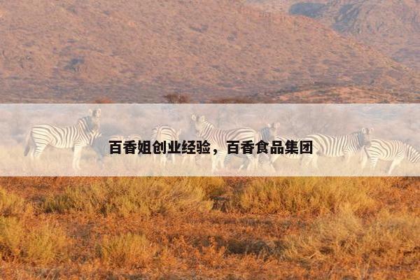 百香姐创业经验，百香食品集团