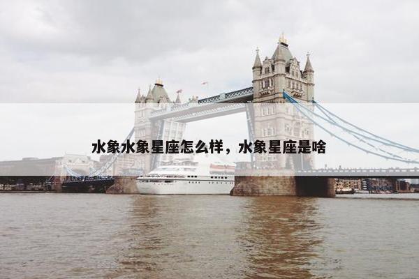 水象水象星座怎么样，水象星座是啥