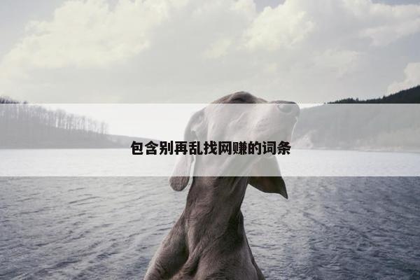 包含别再乱找网赚的词条