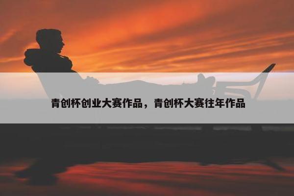 青创杯创业大赛作品，青创杯大赛往年作品