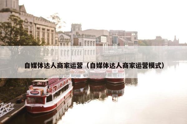 自媒体达人商家运营（自媒体达人商家运营模式）