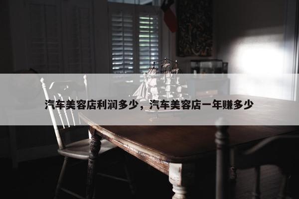 汽车美容店利润多少，汽车美容店一年赚多少