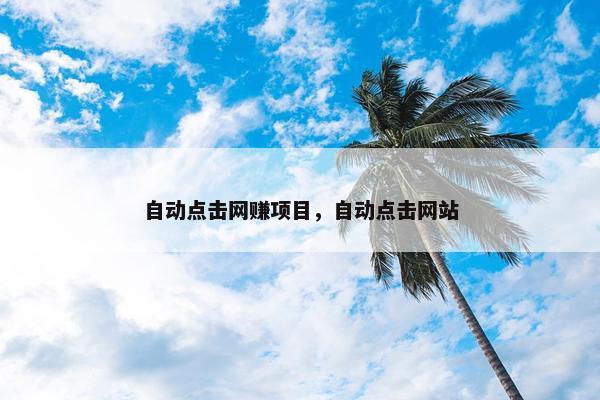 自动点击网赚项目，自动点击网站
