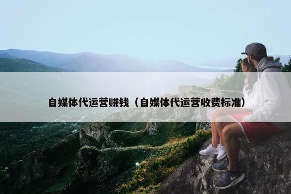 自媒体代运营赚钱（自媒体代运营收费标准）