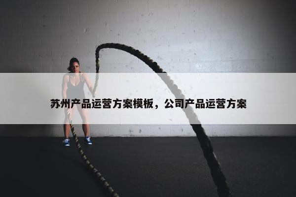 苏州产品运营方案模板，公司产品运营方案