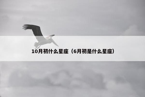10月初什么星座（6月初是什么星座）