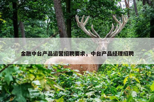 金融中台产品运营招聘要求，中台产品经理招聘