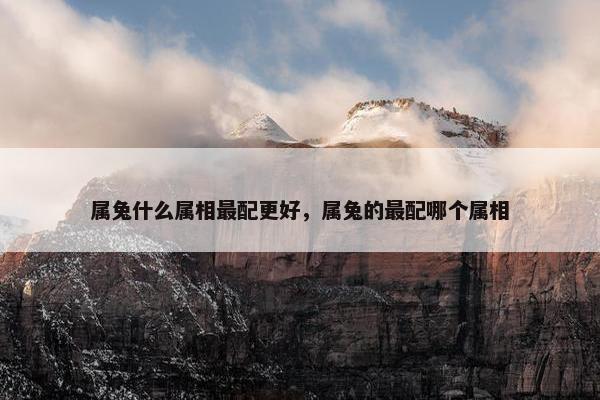 属兔什么属相最配更好，属兔的最配哪个属相