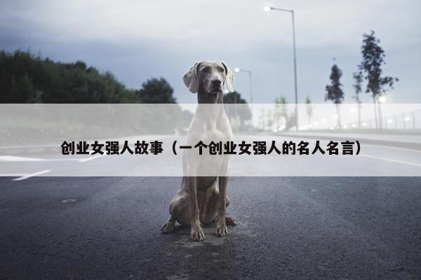 创业女强人故事（一个创业女强人的名人名言）