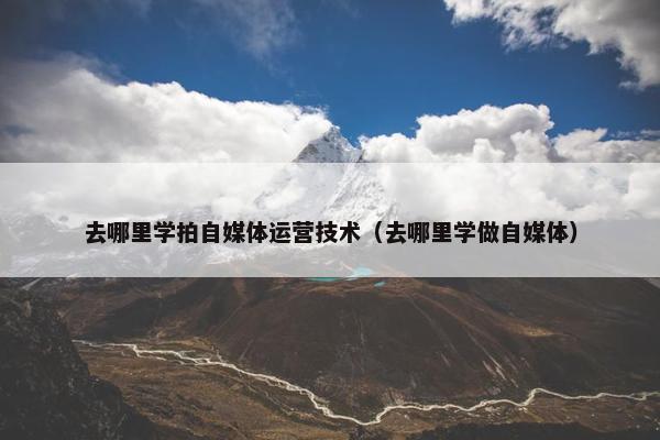 去哪里学拍自媒体运营技术（去哪里学做自媒体）