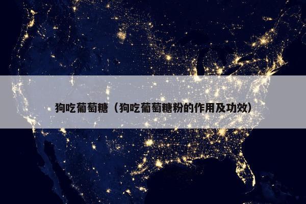 狗吃葡萄糖（狗吃葡萄糖粉的作用及功效）
