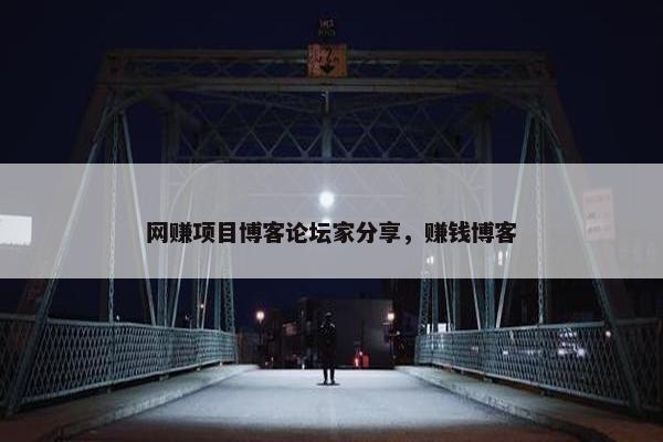网赚项目博客论坛家分享，赚钱博客