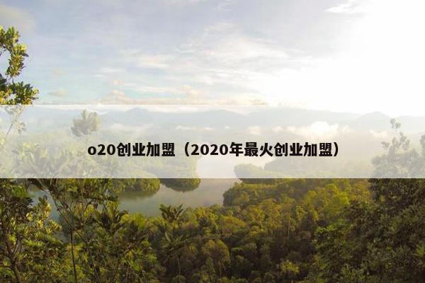 o20创业加盟（2020年最火创业加盟）