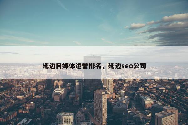 延边自媒体运营排名，延边seo公司