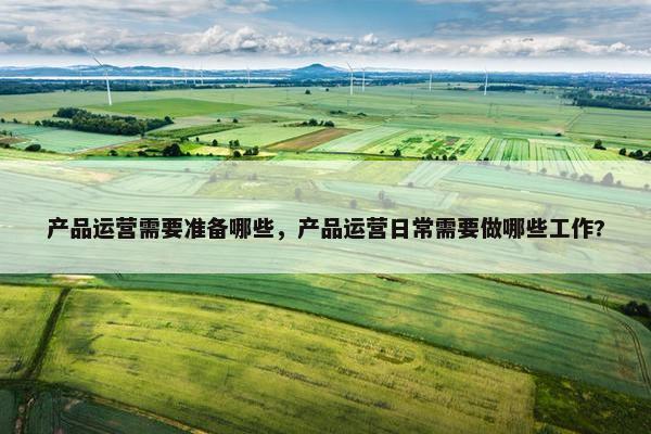 产品运营需要准备哪些，产品运营日常需要做哪些工作?