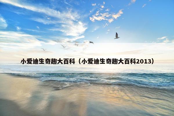 小爱迪生奇趣大百科（小爱迪生奇趣大百科2013）