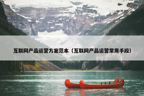 互联网产品运营方案范本（互联网产品运营常用手段）