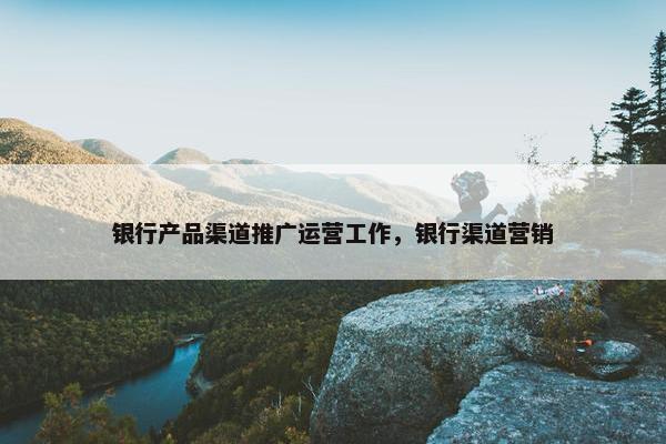 银行产品渠道推广运营工作，银行渠道营销