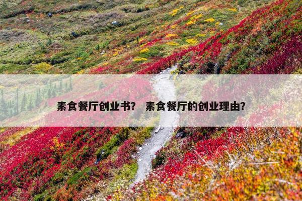 素食餐厅创业书？ 素食餐厅的创业理由？