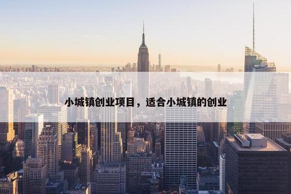 小城镇创业项目，适合小城镇的创业